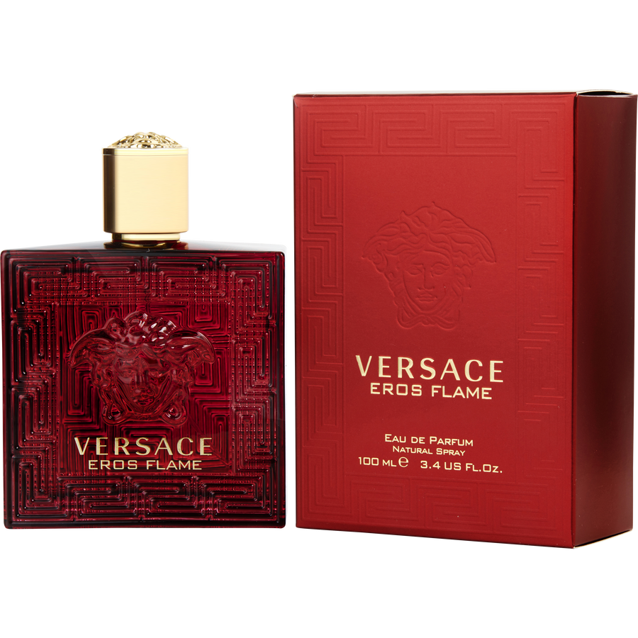Versace Eros Flame 3.4 oz box and bottle