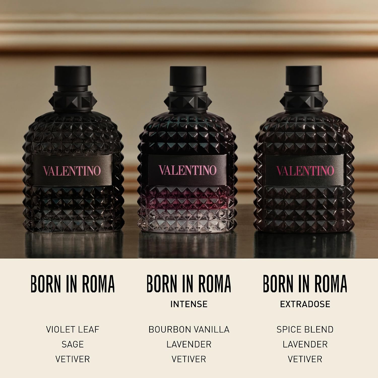 Valentino Uomo Born In Roma Intense Eau de Parfum Spray for Men, 3.4 oz / 100ml